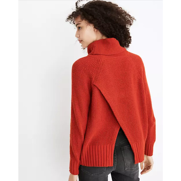 Madewell | NWOT Eastbrook Turtleneck Cross-Back Sweater Size XSmall - Picture 2 of 5